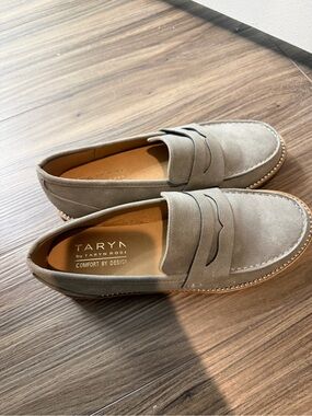 Women’s grey Suede Penny Loafers